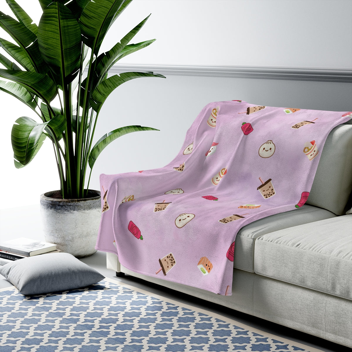 Kawaii Foodie Plush Blanket