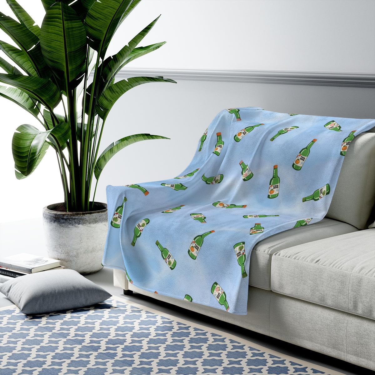 Soju Blu Plush Blanket