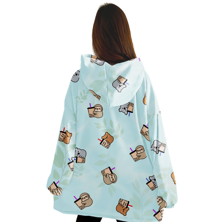 Boba Luvas Sherpa Hoodie Blanket