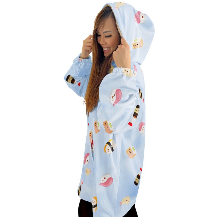 Sushi Time Sherpa Hoodie Blanket