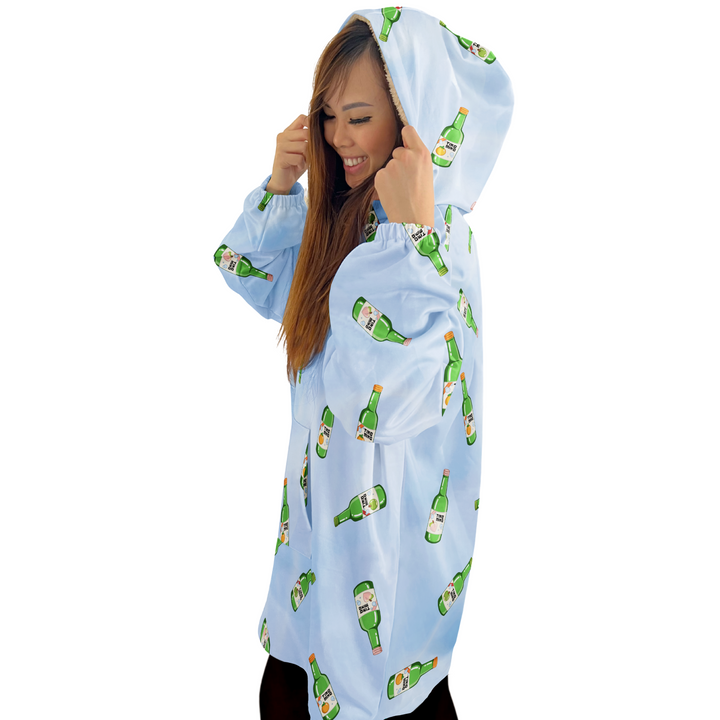 Soju Blu Skies Sherpa Fleece Hoodie Blanket