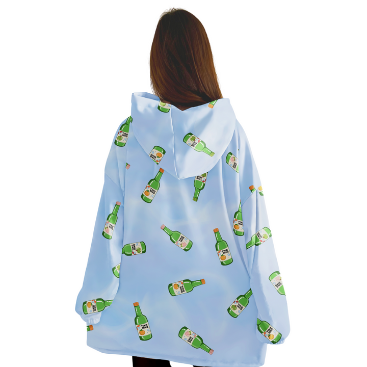 Soju Blu Skies Sherpa Fleece Hoodie Blanket