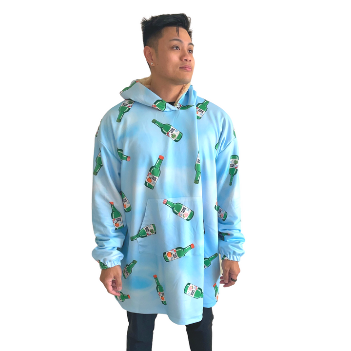 Soju Blu Skies Sherpa Fleece Hoodie Blanket