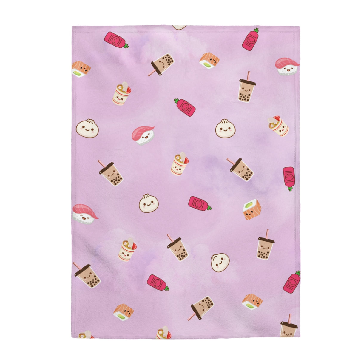 Kawaii Foodie Plush Blanket