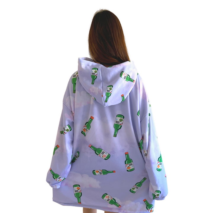 Soju Skies Sherpa Hoodie Blanket