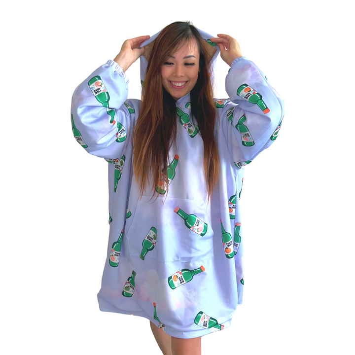 Soju Skies Sherpa Hoodie Blanket