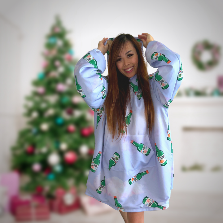 Soju Skies Sherpa Hoodie Blanket