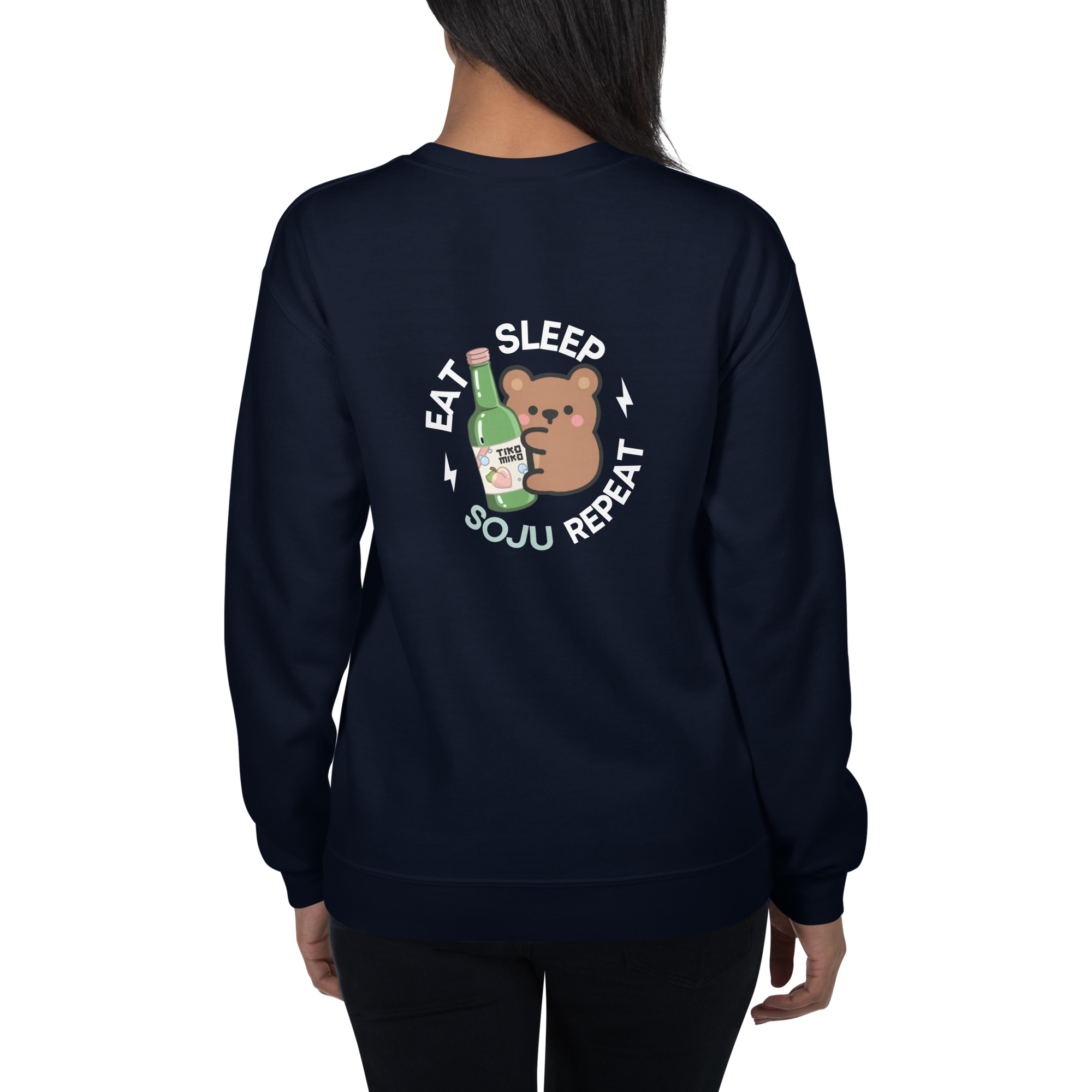 Soju Bear - Eat Sleep Repeat Crewneck Sweatshirt